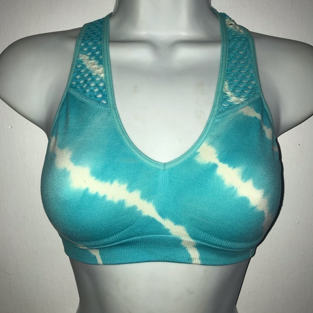 Pink Victoria Secret Racerback Tie Dye Sports Bra